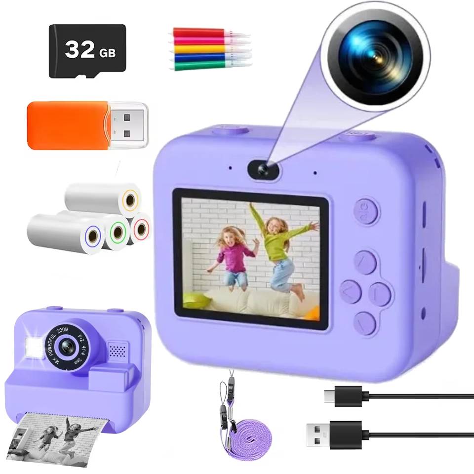 Kids Education Video - 1080p crianças mini câmera de vídeo