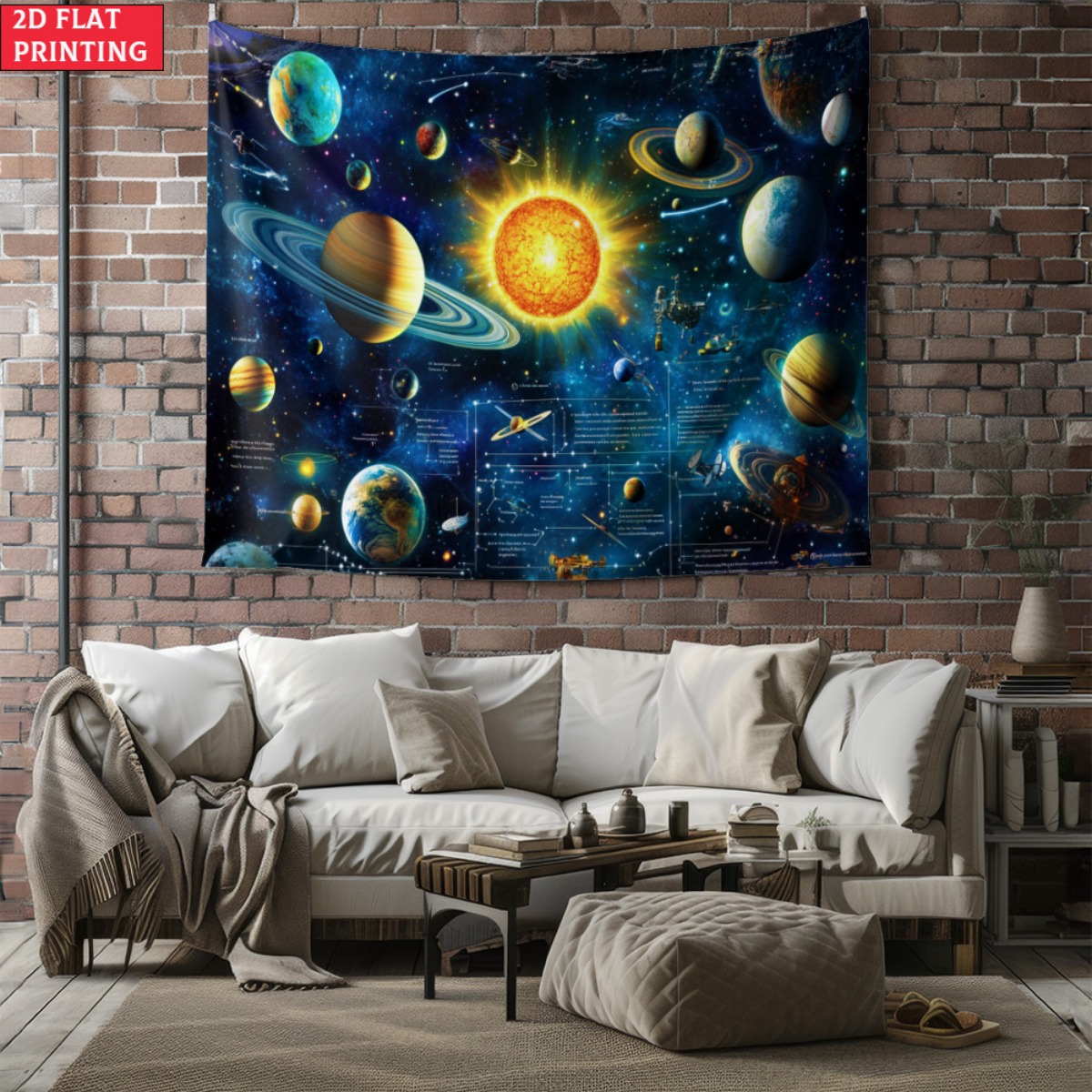 Kids Educational Posters - Sem moldura sistema solar planeta tapeçaria