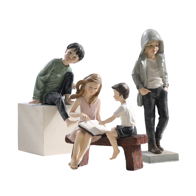 Kids Education Desk - Estatuetas de resina feitas à mão