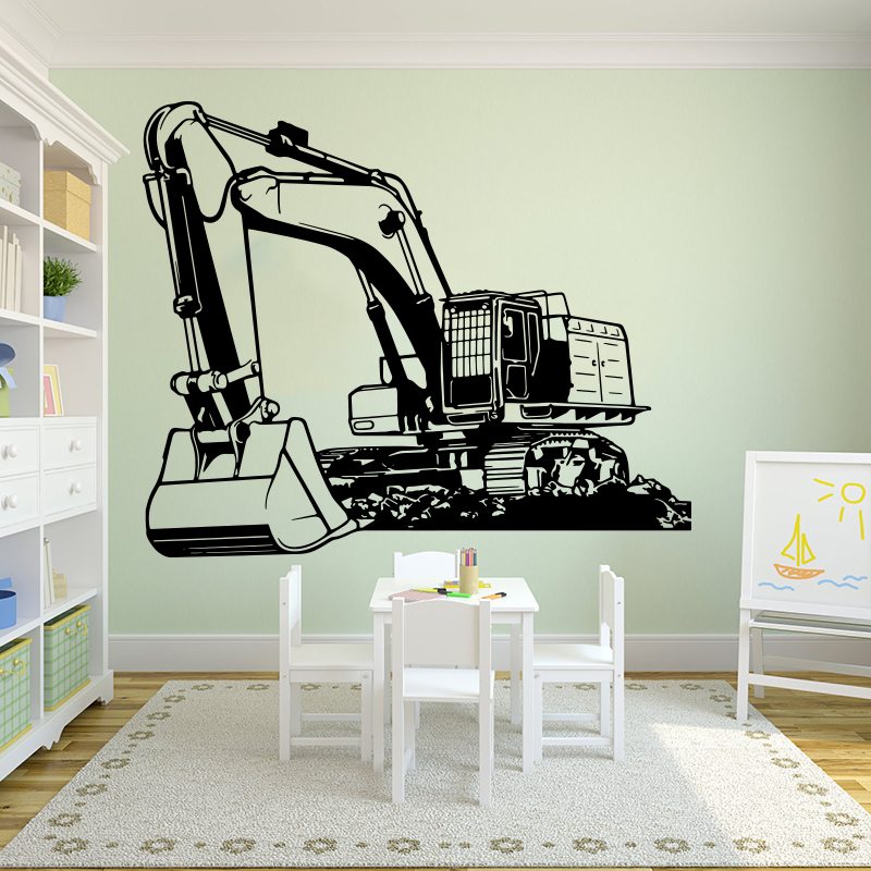 Kids Education Quotes - Grande equipamento pesado escavadeira adesivo de