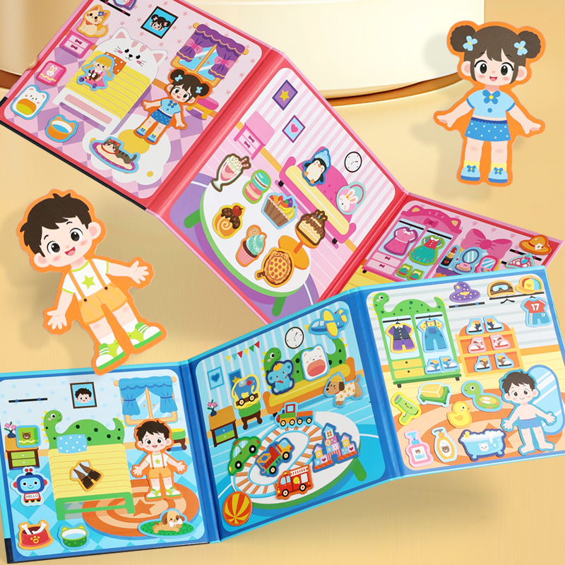 Human Body Puzzle - Montessori meninos meninas vestir-se jogo livro