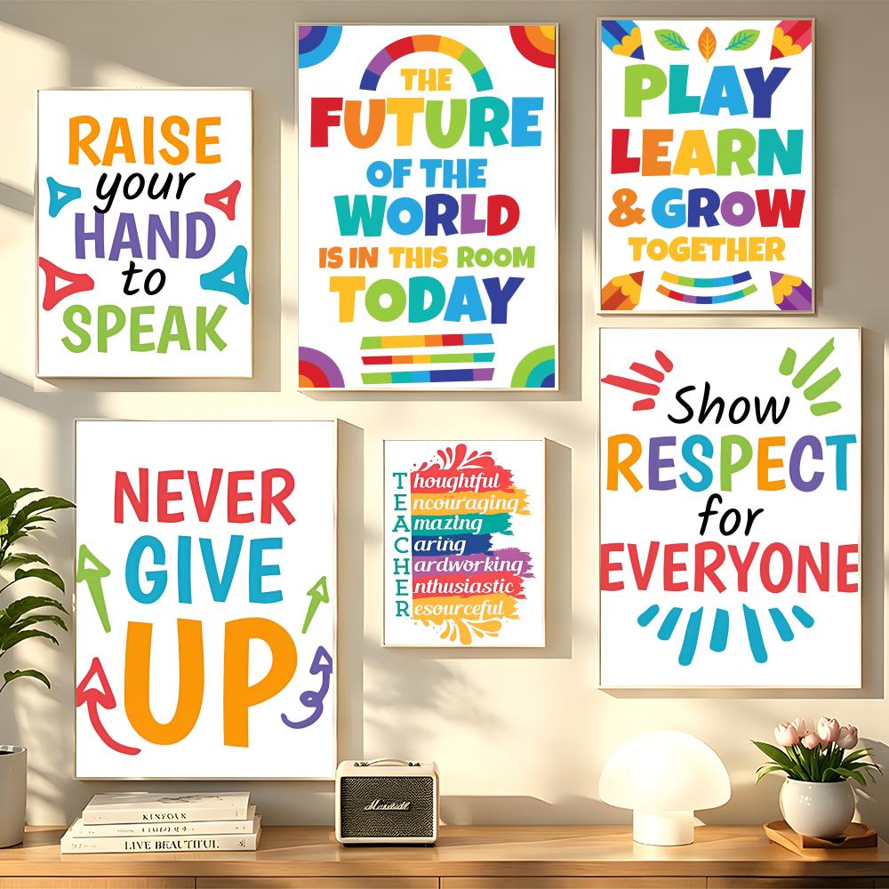 Kids Educational Posters - Pôster Educacional de Parede para Sala