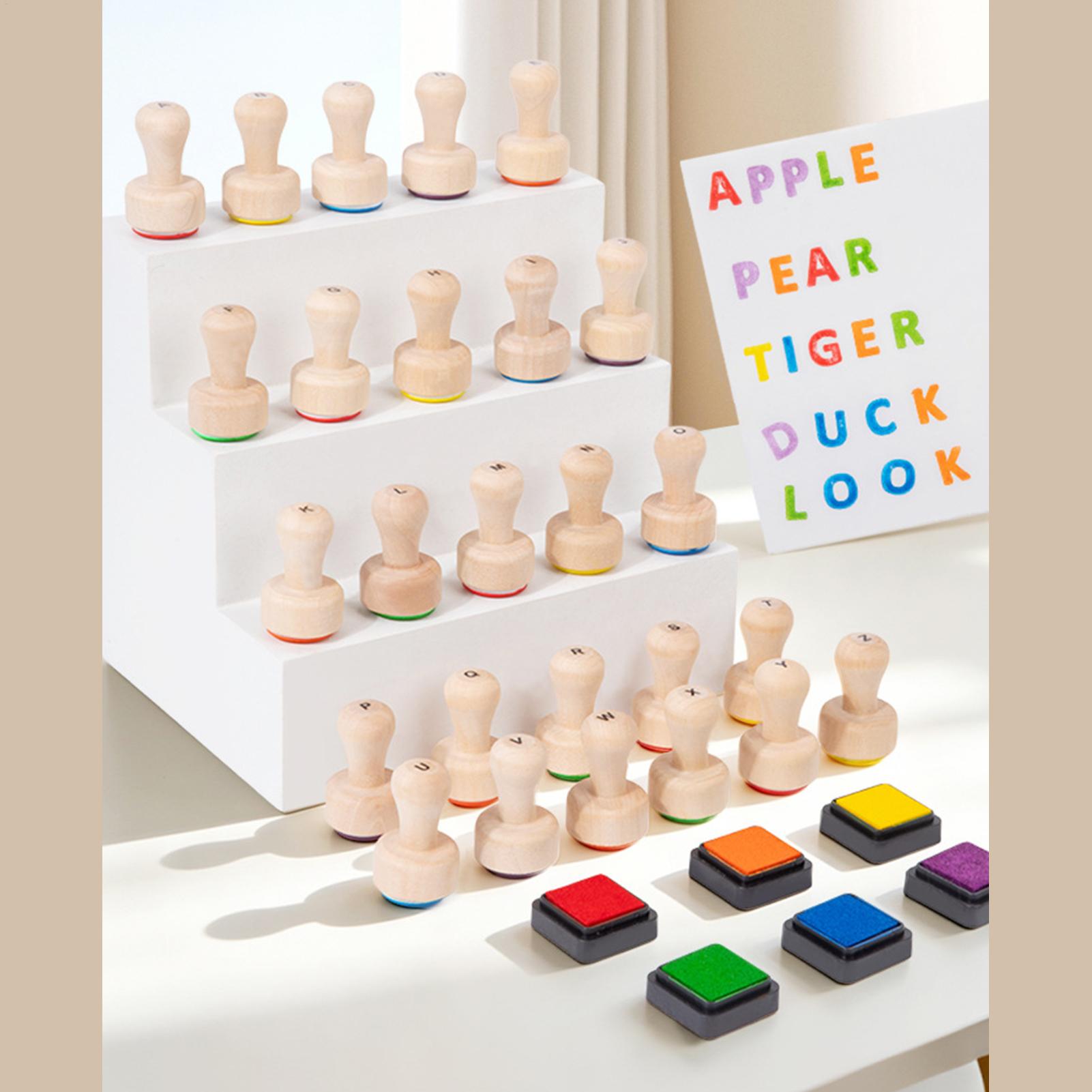 Kids Education Desk - Carimbos de letras para crianças, alfabeto,