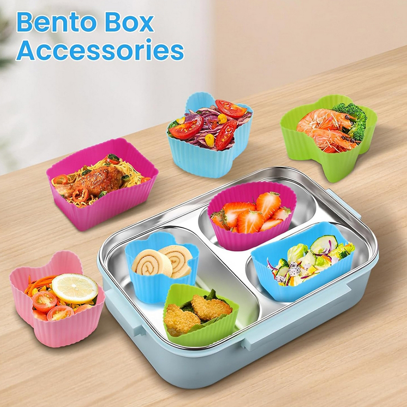 Kids Education School - Divisórias de silicone para lancheira infantil,