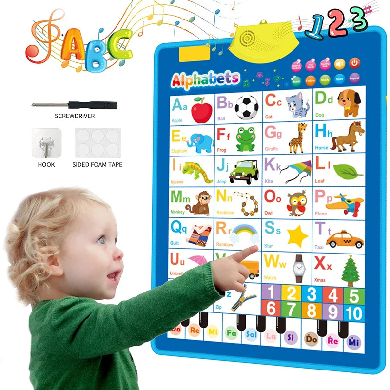 Kids Educational Posters - Gráfico eletrônico de parede do alfabeto