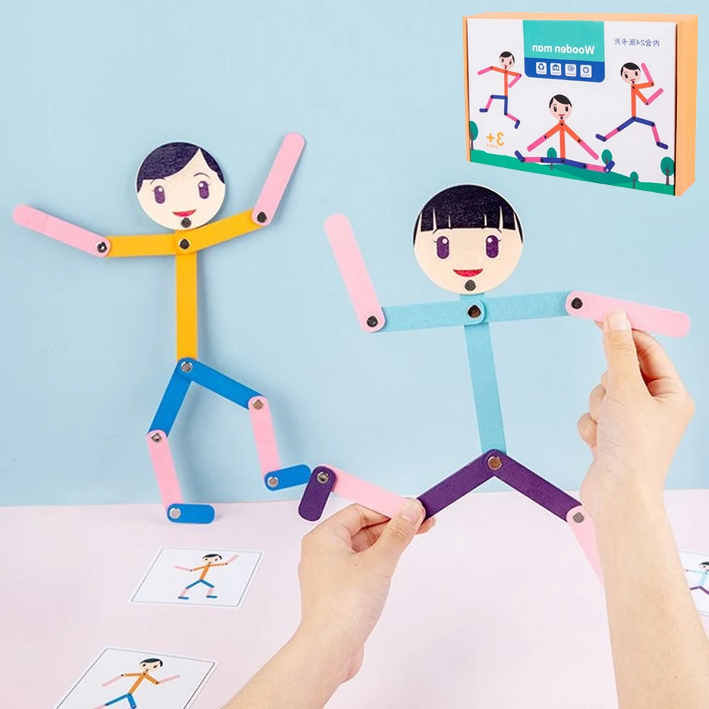 Human Body Puzzle - Esporte homem de madeira material diy