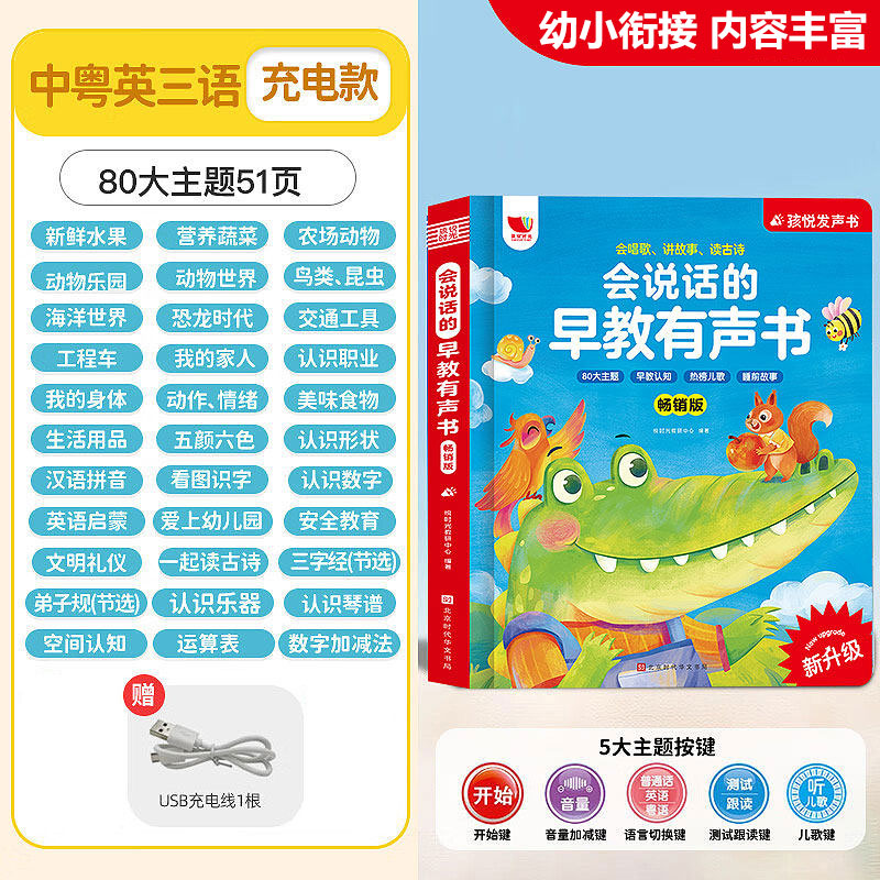 Livro Sonoro de Canções de Can - Kids Education Rhymes avaliação e preço