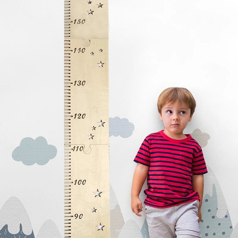 Nordic Wooden Height Gauge for - Kids Education Quotes avaliação e preço