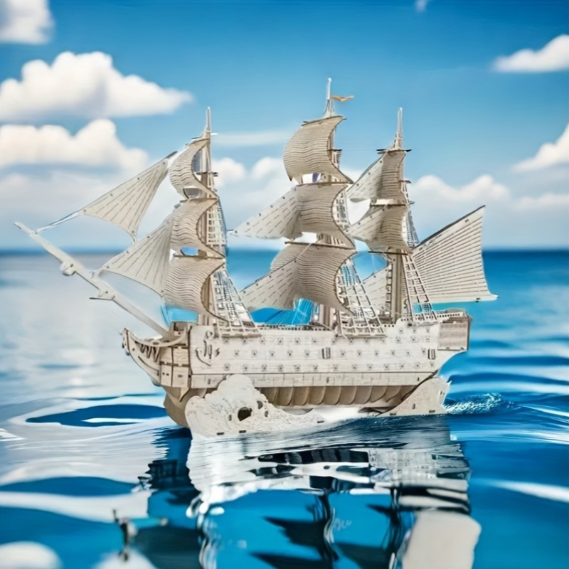 Diy navio à vela brinquedos 3d - Kids Education Desk avaliação e preço