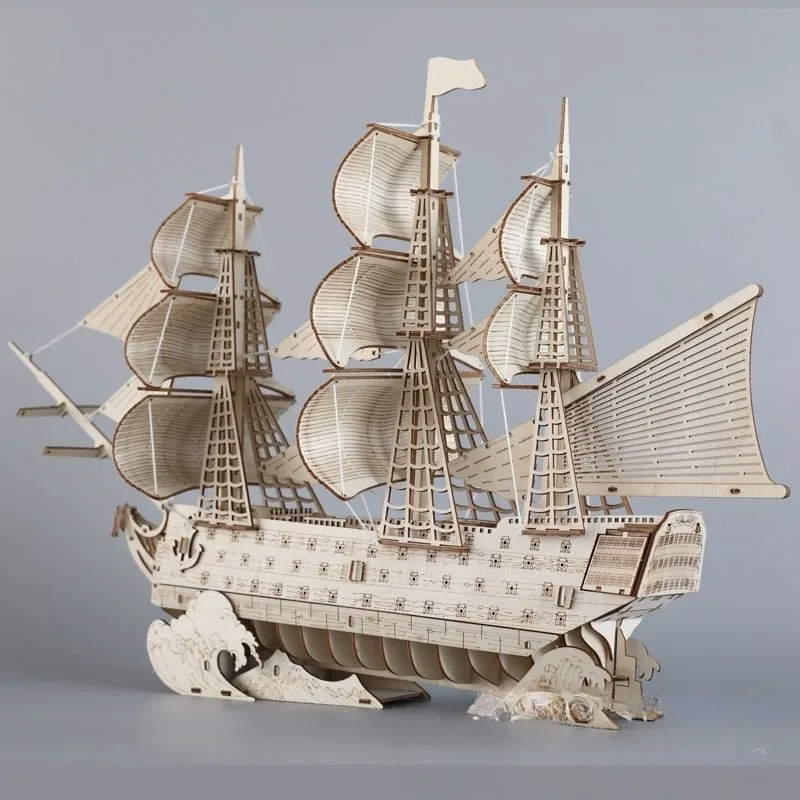Diy navio à vela brinquedos 3d - Kids Education Desk avaliação e preço