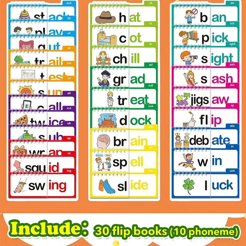 30 leitura e rima flip livros  - Kids Education Rhymes avaliação e preço