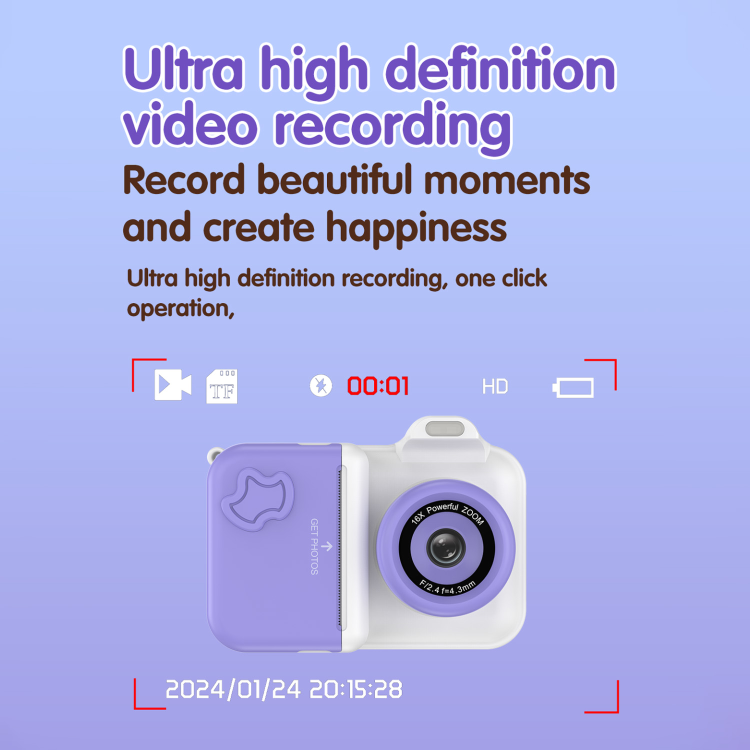 Crianças câmera digital impres - Kids Education Video avaliação e preço