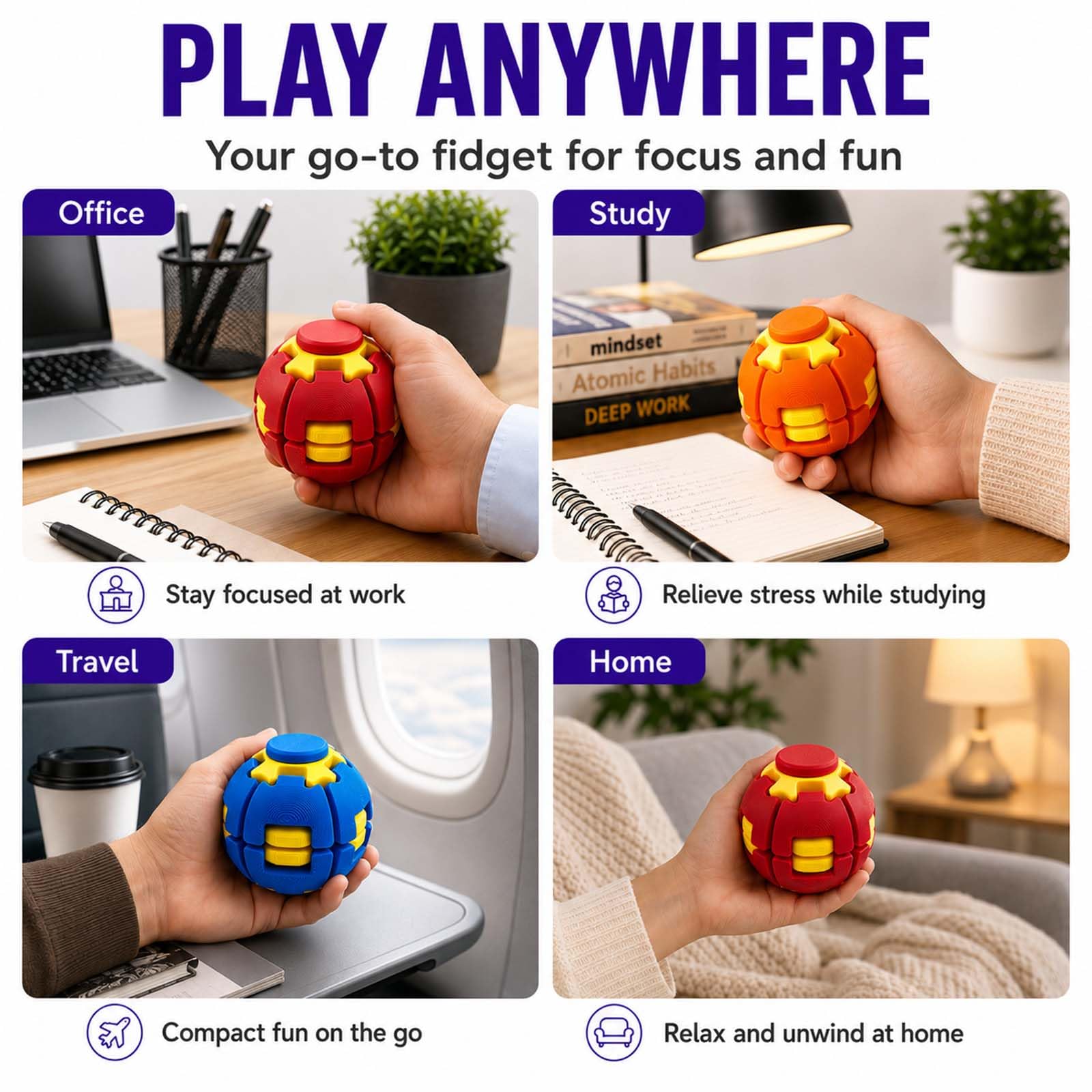 Fidget Spinner Magic Ball Cube - Kids Education Desk avaliação e preço