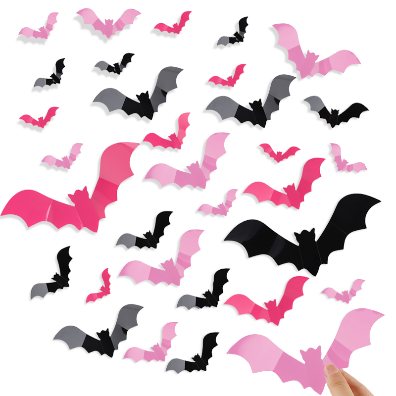 24/48 pçs halloween rosa morce - Kids Education Quotes avaliação e preço
