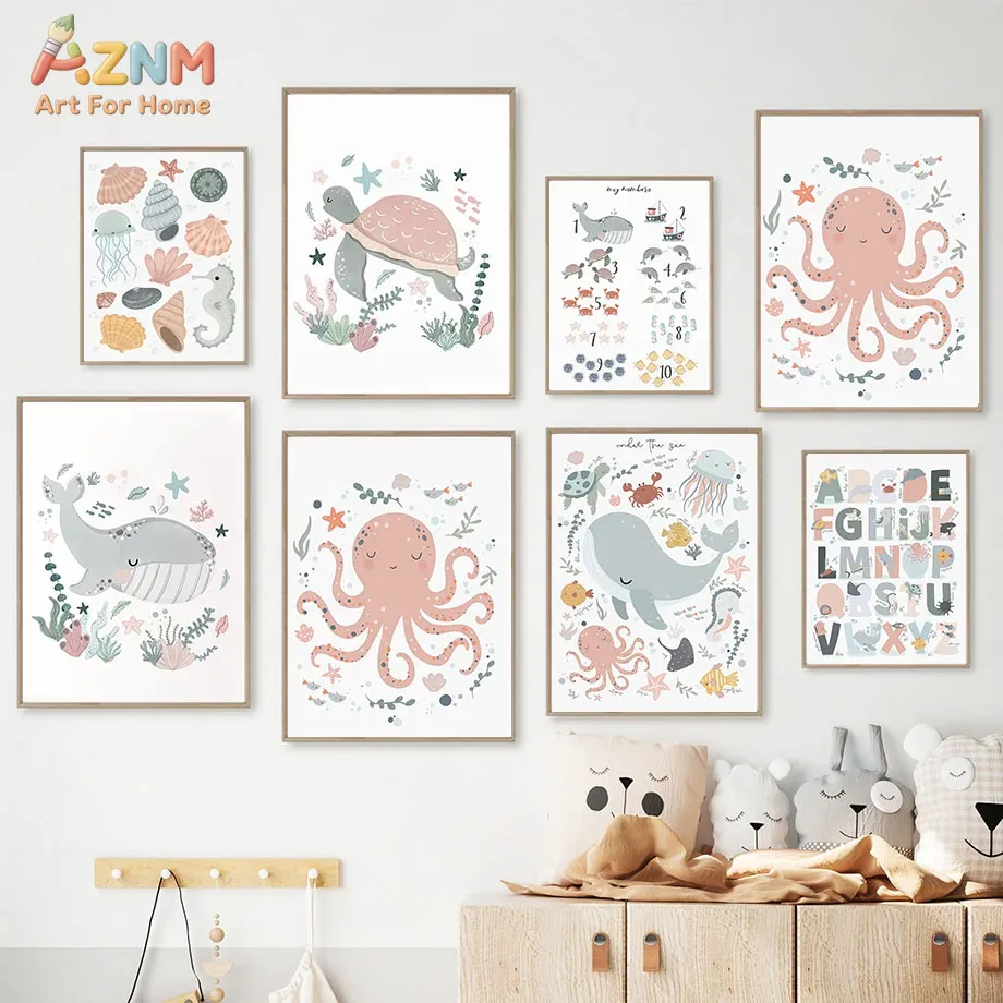 AZNM Quadro Decorativo de Pare - Kids Educational Posters avaliação e preço
