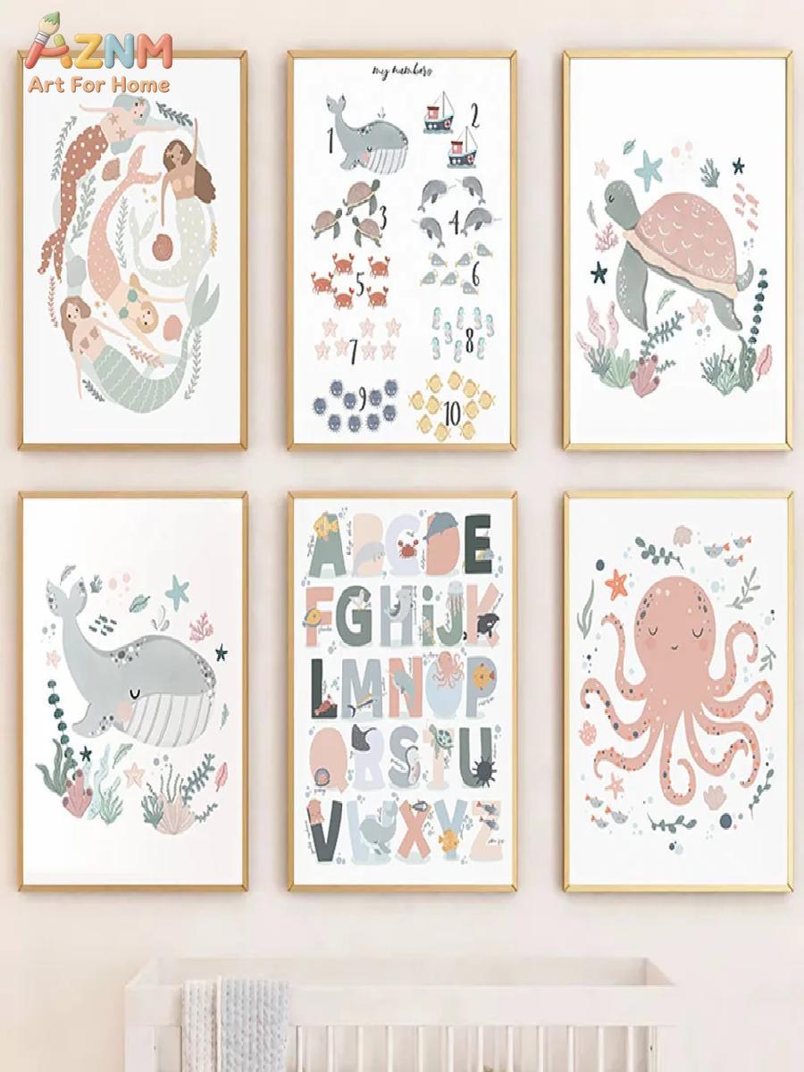 AZNM Quadro Decorativo de Pare - Kids Educational Posters avaliação e preço