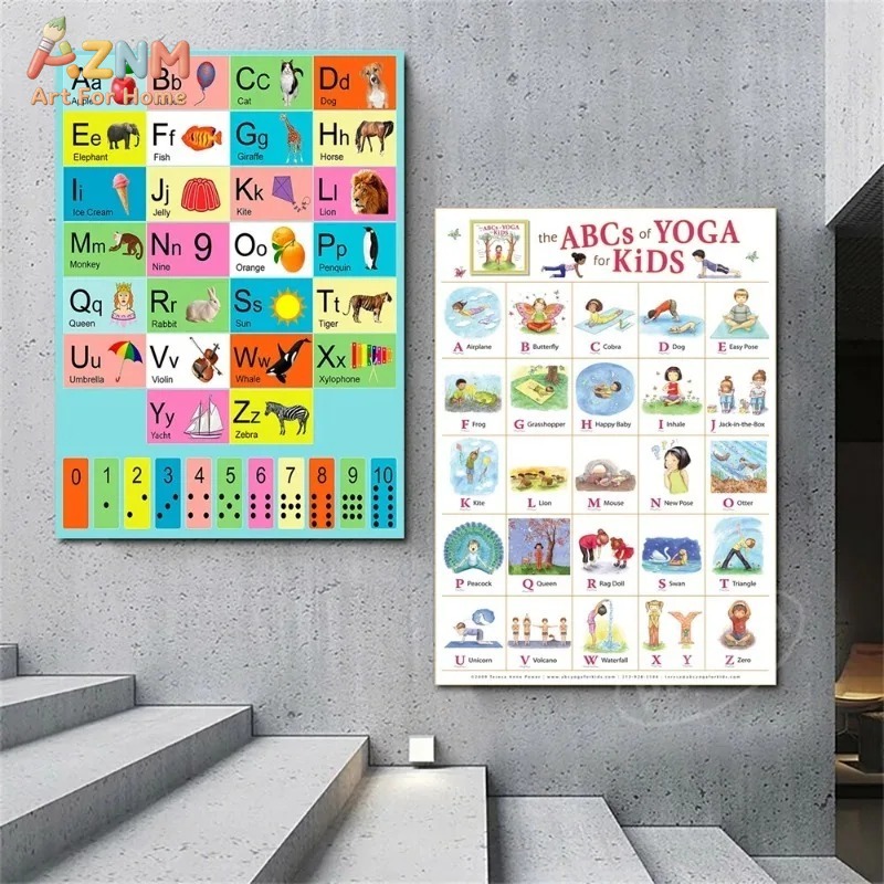 Pôster de Lona Sem Moldura AZN - Kids Yoga Education avaliação e preço