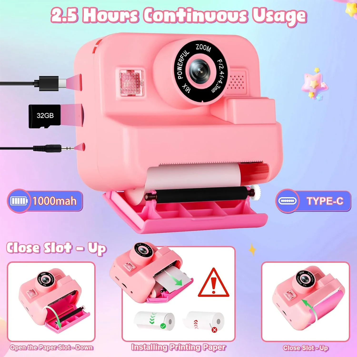 Câmera Digital Infantil, Impre - Kids Education Video avaliação e preço
