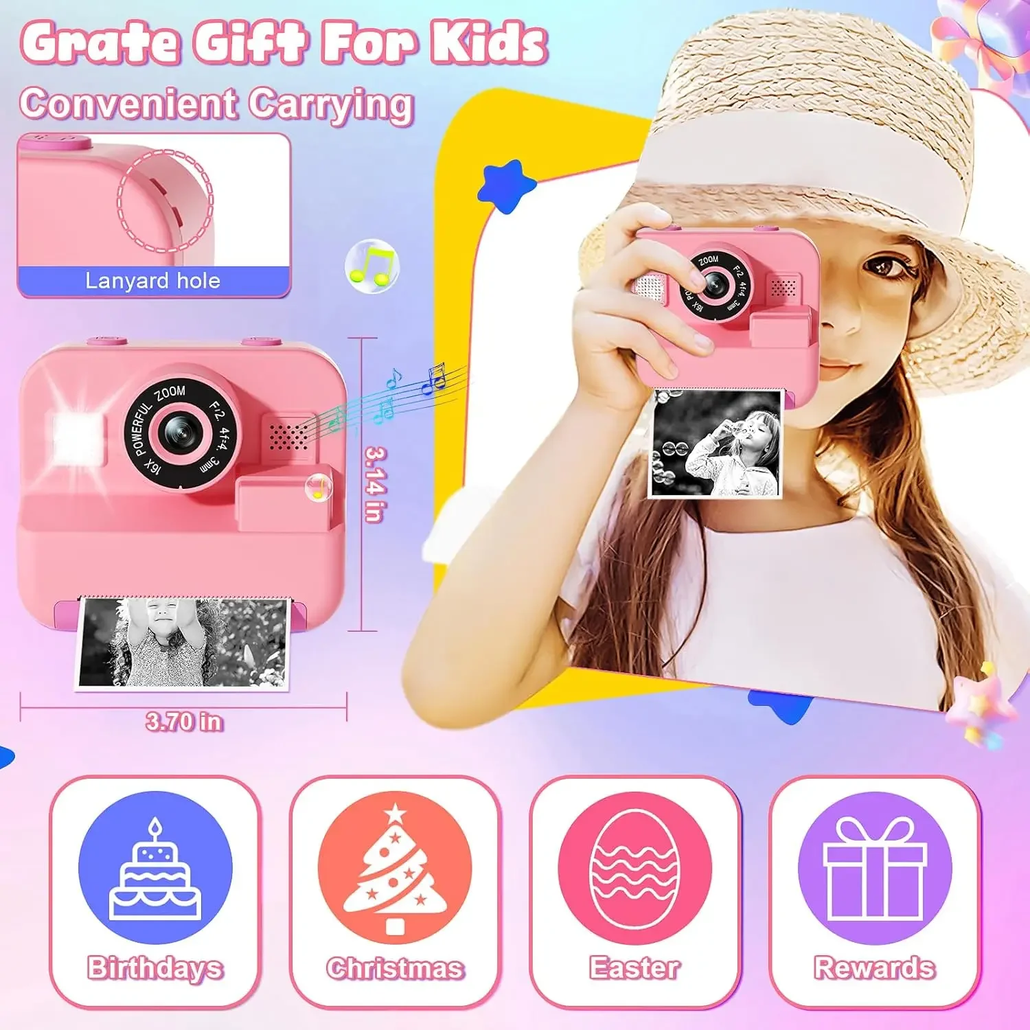 Câmera Digital Infantil, Impre - Kids Education Video avaliação e preço