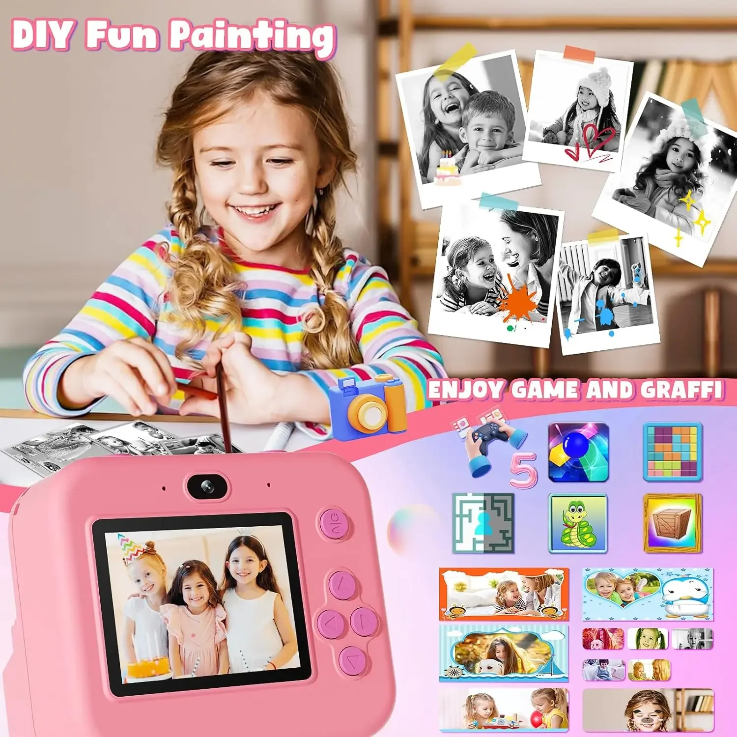 Câmera Digital Infantil, Impre - Kids Education Video avaliação e preço
