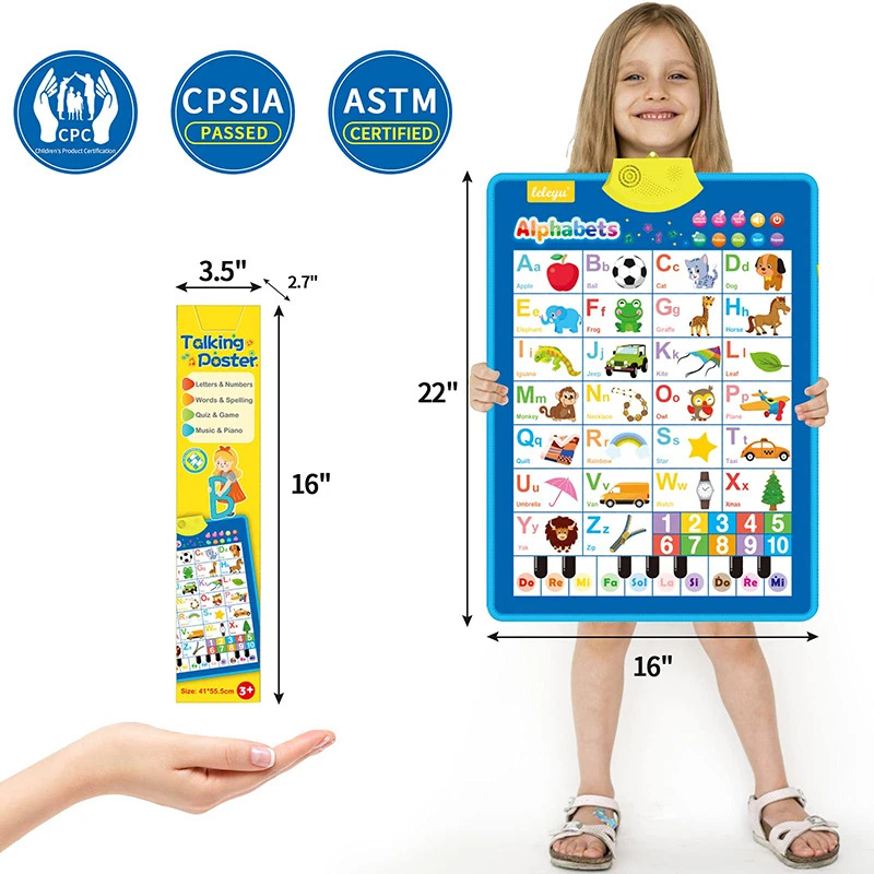 Gráfico eletrônico de parede d - Kids Educational Posters avaliação e preço